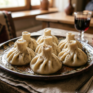 Хинкали: свинина + говядина + лук